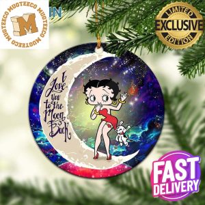 Betty Boop Love You To The Moon And Back Galaxy Christmas Decorations Ornament