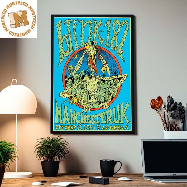 Blink 182 Manchester UK October 16th AO Arena Event Home Decorations Poster Canvas