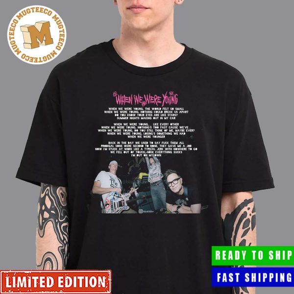 Blink 182 When We Were Young Vintage T-Shirt