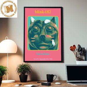 Blink 182 World Tour Barcelona Event October 4 2023 At Palau Sant Jordi Spain Home Decor Poster Canvas