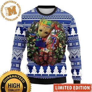 Buffalo Bills Groot Hug Football NFL Personalized Christmas Wreath Ugly Sweater