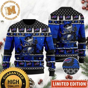 Buffalo Bills Jack Skellington Player Ugly Christmas Sweater
