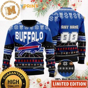 Buffalo Bills NFL Personalized Custom Name Ugly Christmas Sweater