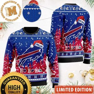 Buffalo Bills Santa Hat Christmas 3D All Over Print NFL Ugly Christmas Sweater
