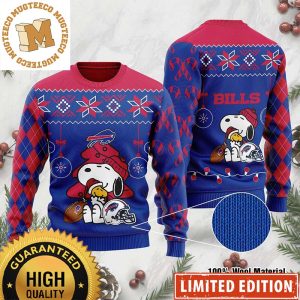 Buffalo Bills Snoopy And Woodstock 3D Print Christmas Ugly Sweater