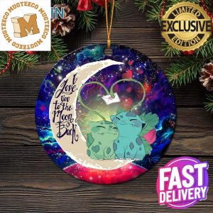 Bulbasaur Couple Pokemon Love You To The Moon And Back Galaxy Ceramic Christmas Tree Decorations Ornament