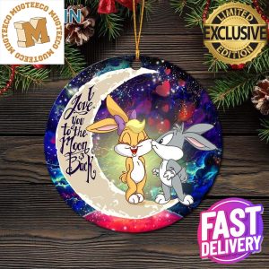 Bunny Couple Love You To The Moon And Back Galaxy Christmas Tree Decorations Ornament