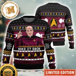 Captain Picard Star Trek Ugly Christmas Sweater