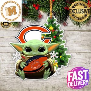 Chicago Bears Baby Yoda NFL Christmas Tree Decorations Ornament