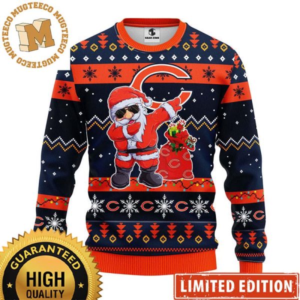 Chicago Bears Dabbing Santa Claus NFL Christmas Ugly Sweater 2023 Holiday Gifts
