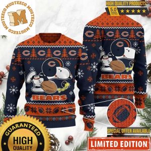 Chicago Bears Logos American Football Snoopy Dog Christmas Ugly Sweater