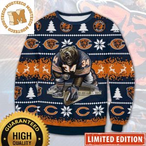 Chicago Bears Mascot Gift For Fan NFL 2023 Holiday Gifts Ugly Sweater Christmas