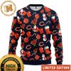 Chicago Bears NFL Wreath Pine Tree Shape Logo Knitting Ugly Christmas Fleece Sweater