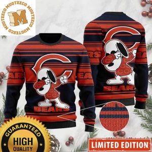 Chicago Bears Snoopy Dabbing Funny 3D All Over Print Ugly Christmas Sweater