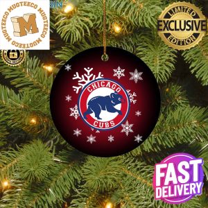 Chicago Cubs MLB Xmas Gifts Merry Christmas Decorations Ornament