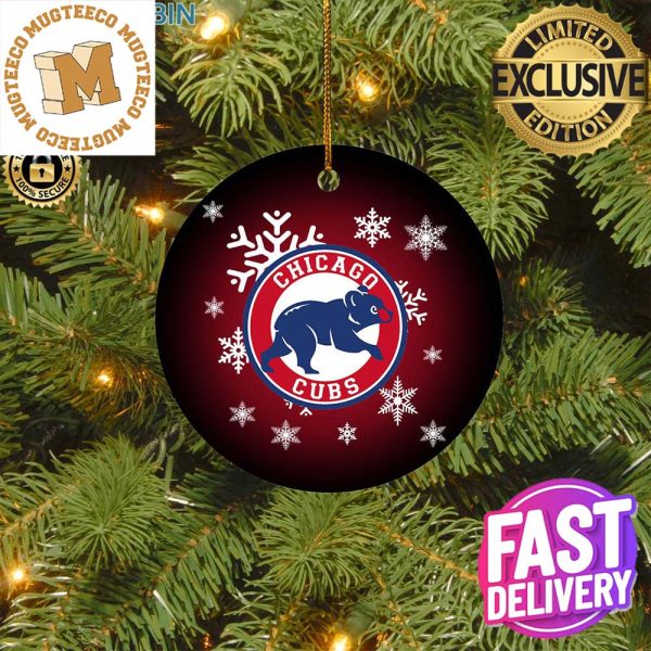 Chicago Cubs MLB Xmas Gifts Merry Christmas Decorations Ornament
