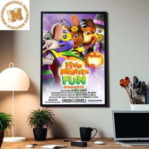 Chuck E Cheese Five Nights Of Fun Home Decor Poster Canvas