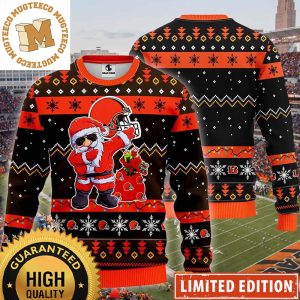 Cincinnati Bengals Dabbing Santa Claus Funny NFL Christmas Ugly Sweater