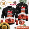 Cincinnati Bengals Gnome de Noel Black Christmas Ugly Sweater