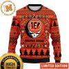 Cincinnati Bengals Gnome de Noel Black Christmas Ugly Sweater