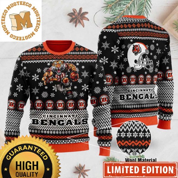 Cincinnati Bengals Mascot 3D Printed Ugly Christmas Sweater