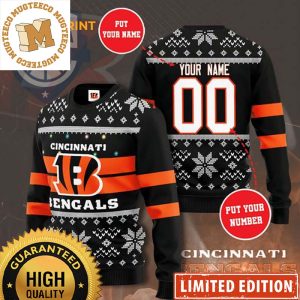 Cincinnati Bengals NFL Custom Name And Number 2023 Holiday Gifts Ugly Christmas Sweater