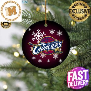 Cleveland Cavaliers NBA Xmas Gifts For Fan Merry Christmas Circle Ornament