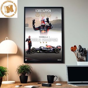 Congrats Max Verstappen For The Third Time In A Row F1 World Champion Home Decor Poster Canvas