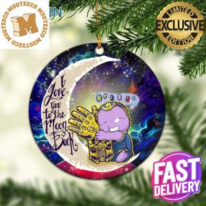 Cute Thanos Love You To The Moon And Back Galaxy Personalized Chirstmas Decorations Ornament