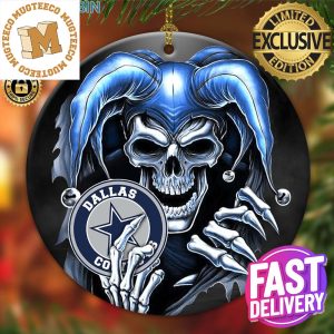 Dallas Cowboy NFL Skull Joker Xmas Gifts Personalized Christmas Tree Decorations Ornament