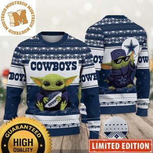 Dallas Cowboys Cool Baby Yoda 2023 Holiday Gifts Ugly Christmas Sweater