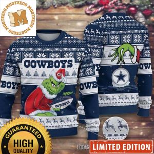 Dallas Cowboys Grinch Stolen The Football Ugly Christmas Sweater 2023 Holiday Gifts For Football Fan