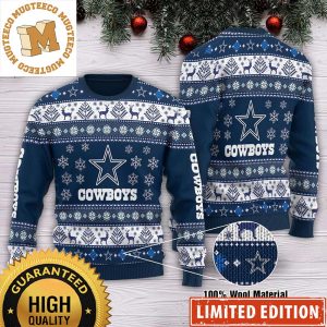 Dallas Cowboys NFL Snowflake Christmas Pattern Ugly Christmas Sweater