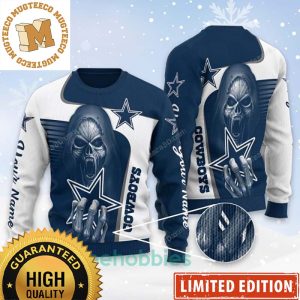 Dallas Cowboys Skull NFL 2023 Holiday Ugly Christmas Sweater