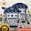 Dallas Cowboys Vintage Snowflakes Blue 2023 Holiday Ugly Christmas Sweater