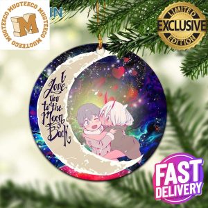 Darling In The Franxx Hiro And Zero Two Love You To The Moon And Back Galaxy Christmas Decorations Ornament