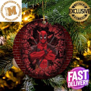 Deadpool Break Wall Wood Ornament Perfect Gift For Holiday Christmas Tree Decorations Ornament