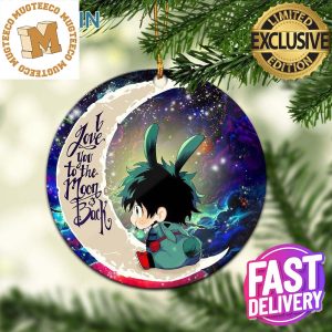 Deku My Hero Academia Anime Love You To The Moon And Back Galaxy Personalized Christmas Decorations Ornament