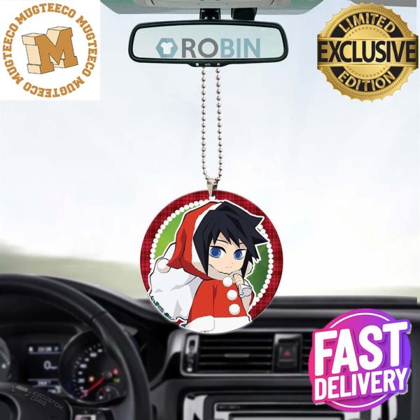 Demon Slayer Giyu Tomioka Santa Christmas Car Decorations Ornament