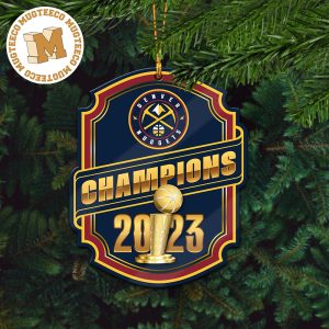 Denver Nuggets 2023 NBA Champions Logo Custom Name Holiday Christmas Tree Decorations Ornament
