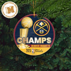 Denver Nuggets 2023 NBA Finals Champions Custom Name Ceramic Christmas Tree Decorations Ornament