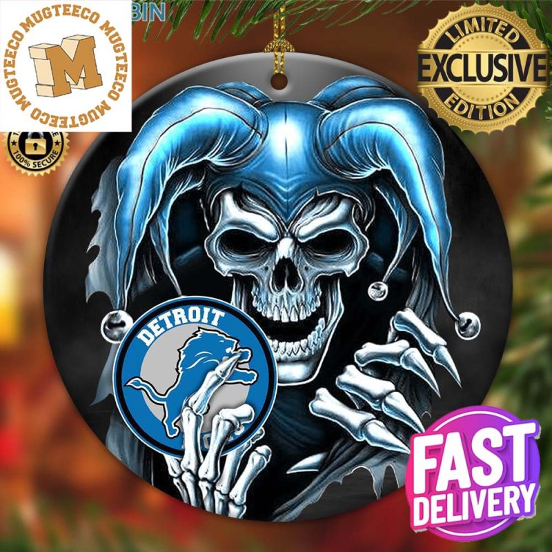 Detroit Lions Football Skull Logo Unique Christmas Ornament - Best Seller  Shirts Design In Usa