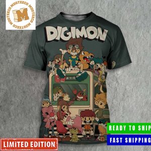 Digimon Cartoon Full Colored Poster All Over Print Shirt