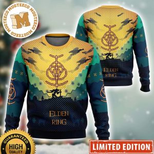 Elden Ring Game Of The Year Pixel Style 2023 Holiday Gifts For Fan Ugly Christmas Sweater