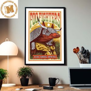 Foo Fighters Houston Let’s Rock At 713 Music Hall On Oct 10th 2023 Home Decor Poster Canvas
