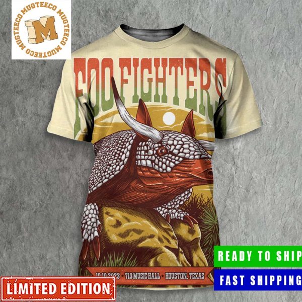 Foo Fighters Houston Let’s Rock At 713 Music Hall On Oct 10th 2023 Poster All Over Print Shirt