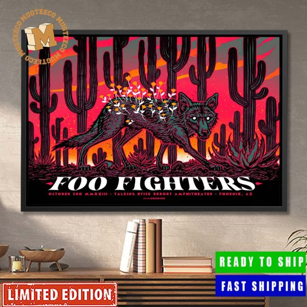 Foo Fighters Tonight In Phoenix October 3 2023 At Talking Stick Resort Amphitheater Home Decor Poster Canvas