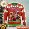 Geralt of Rivia The Witcher Wild Hunt Christmas Vibe Santa Hat And Lights Ugly Christmas Sweater