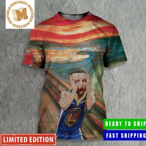 Funny Stephen Curry The Scream Art Scream Curry Poster All Over Print Shirt