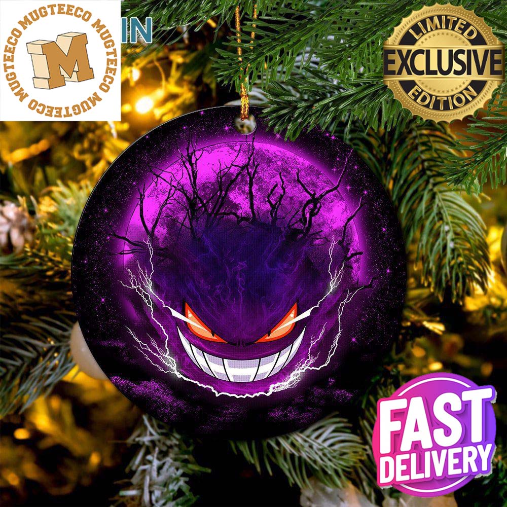 Gengar Pokemon Ghost Scary Moonlight Christmas Decorations Ceramic Ornament  Holiday Gifts 2023 - Mugteeco